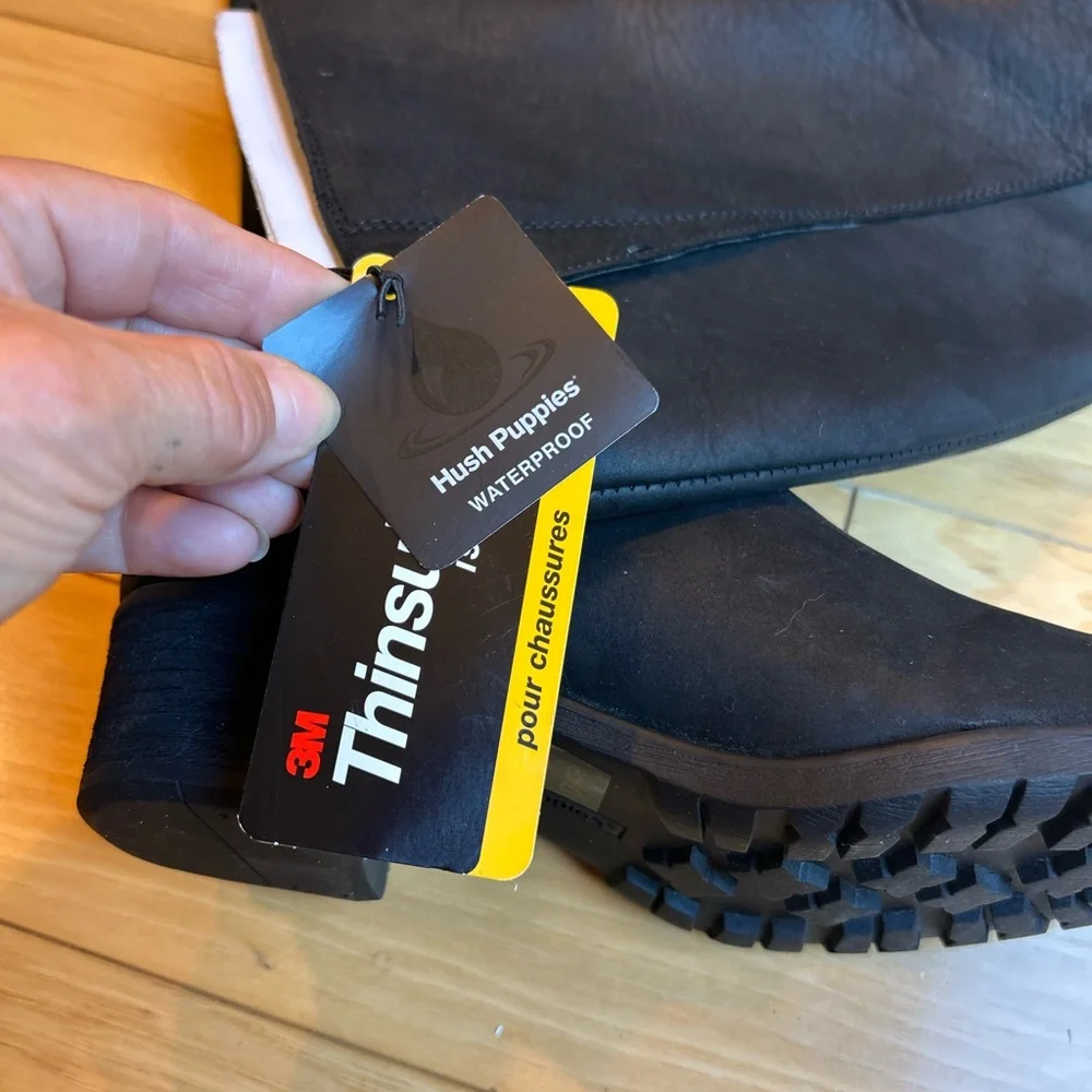 NWT Hush Puppies Black Waterproof Thinsulate Tall Women’s Boots